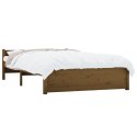 Rama łóżka, miodowy brąz, lite drewno, 140 x 200 cm