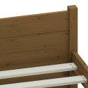 Rama łóżka, miodowy brąz, lite drewno, 90 x 200 cm