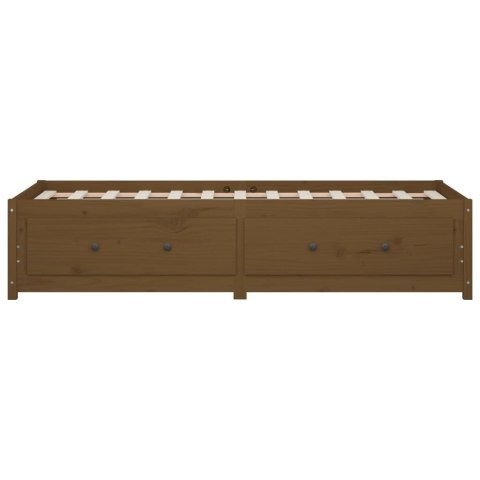 Łóżko dzienne, miodowy brąz, 90x190 cm, pojedyncze, lita sosna