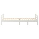Rama łóżka, biała, 90x190 cm, lite drewno sosnowe