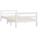 Rama łóżka, biała, 90 x 200 cm, lite drewno sosnowe