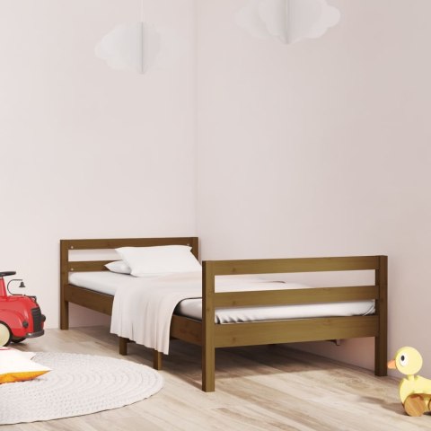 Rama łóżka, miodowy brąz, 75x190 cm, lite drewno sosnowe