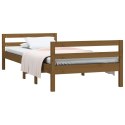 Rama łóżka, miodowy brąz, 90x190 cm, lite drewno sosnowe