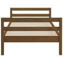Rama łóżka, miodowy brąz, 90x190 cm, lite drewno sosnowe