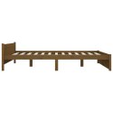 Rama łóżka, miodowy brąz, lite drewno, 150x200 cm, King Size