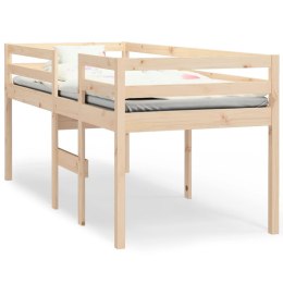Wysokie łóżko, 90x200 cm, lite drewno sosnowe