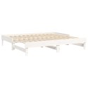Łóżko rozsuwane, białe, 2x(90x190) cm, lite drewno sosnowe