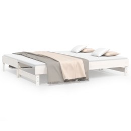 Łóżko rozsuwane, białe, 2x(90x200) cm, lite drewno sosnowe