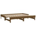 Łóżko rozsuwane, miodowy brąz, 2x(100x200) cm, drewno sosnowe