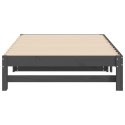 Łóżko rozsuwane, szare, 2x(100x200) cm, lite drewno sosnowe