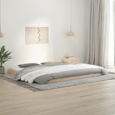 Rama łóżka, 200 x 200 cm, lite drewno sosnowe