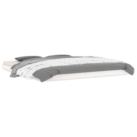 Rama łóżka, biała, 180x200 cm, lite drewno sosnowe, Super King