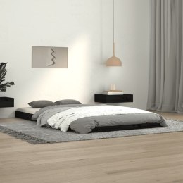 Rama łóżka, czarna, 100 x 200 cm, lite drewno sosnowe