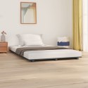 Rama łóżka, szara, 120 x 200 cm, lite drewno sosnowe