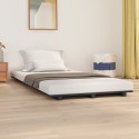 Rama łóżka, szara, 90 x 200 cm, lite drewno sosnowe