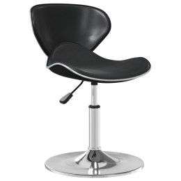 Krzesło stołowe, czarne, obite sztuczną skórą