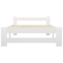 Rama łóżka, biała, lite drewno sosnowe, 100 x 200 cm