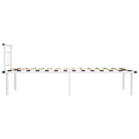 Rama łóżka, biała, metalowa, 90 x 200 cm