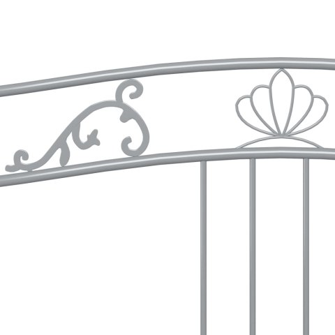 Sofa z wysuwaną ramą łóżka, szara, metalowa, 90x200 cm