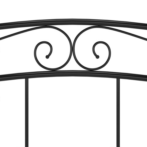 Rama łóżka, czarna, metalowa, 140 x 200 cm