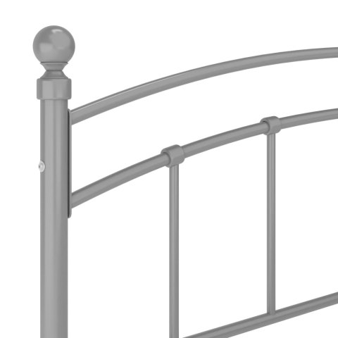 Rama łóżka, szara, metalowa, 140 x 200 cm