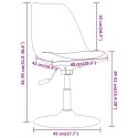 Obrotowe krzesła stołowe, 4 szt., kremowe, obite tkaniną