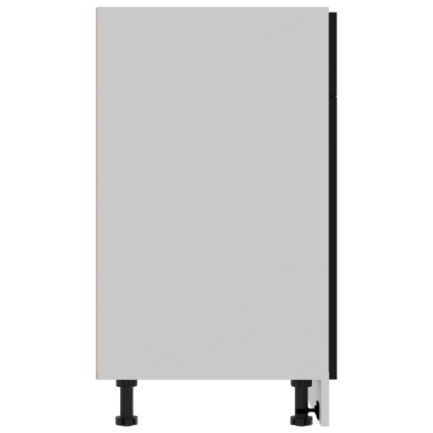 Szafka z szufladą, czarna, 80x46x81,5 cm, płyta wiórowa