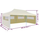 Kremowy namiot imprezowy, rozkładany, 3 x 6 m
