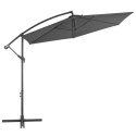 Parasol wiszący na słupku aluminiowym, 300 cm, antracytowy