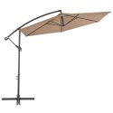 Parasol wiszący z aluminiowym słupkiem, 300 cm, kolor taupe