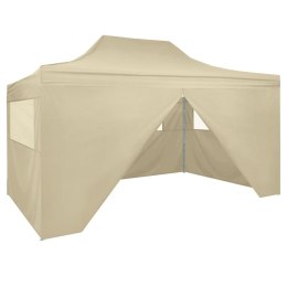 Rozkładany namiot z 4 ścianami bocznymi 3x4,5 m, kremowy