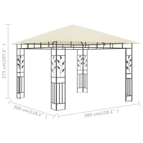 Altana ogrodowa z moskitierą, 3x3x2,73 m, kremowa, 180 g/m² Altana ogrodowa z moskitierą, 3x3x2,73 m, kremowa, 180 g/m²
