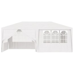 Namiot imprezowy ze ściankami, 4x6 m, biały, 90 g/m²