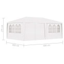 Namiot imprezowy ze ściankami, 4x6 m, biały, 90 g/m²