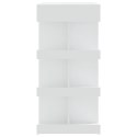 Stolik barowy z półkami, biały, 100x50x101,5 cm, płyta wiórowa
