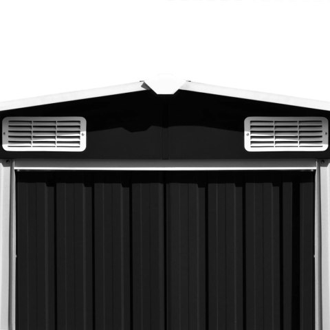 Szopa ogrodowa, antracytowa, 257x990x181 cm, stal galwanizowana