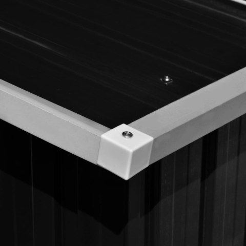 Szopa ogrodowa, antracytowa, 257x990x181 cm, stal galwanizowana