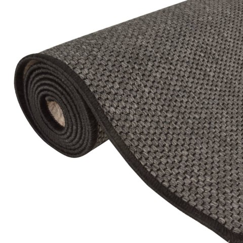 Chodnik, stylizowany na sizal, antracytowy, 80x400 cm Chodnik, stylizowany na sizal, antracytowy, 80x400 cm