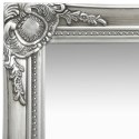 Lustro ścienne w stylu barokowym, 40x40 cm, srebrne