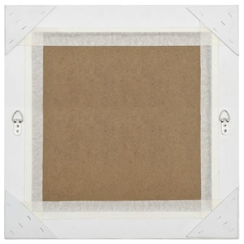 Lustro ścienne w stylu barokowym, 50x50 cm, srebrne