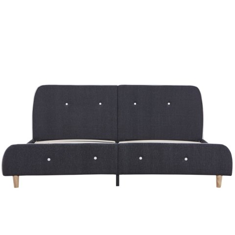 Rama łóżka, ciemnoszara, tapicerowana tkaniną, 160 x 200 cm