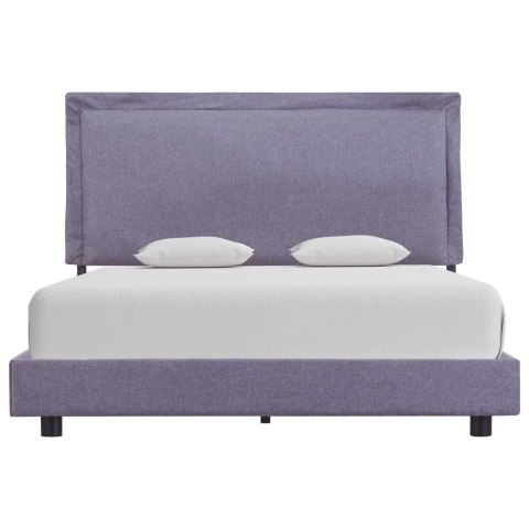 Rama łóżka, jasnoszara, tapicerowana tkaniną, 140 x 200 cm