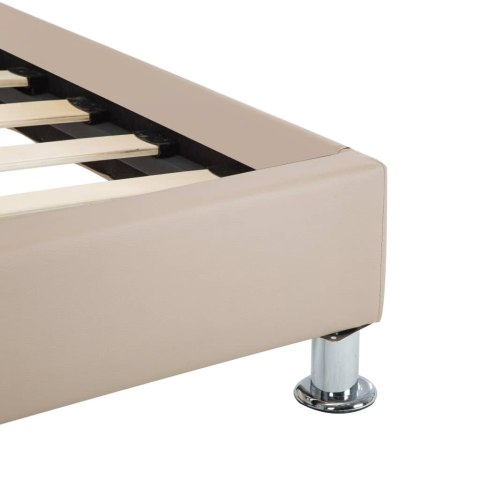 Rama łóżka, kolor cappuccino, sztuczna skóra, 100 x 200 cm