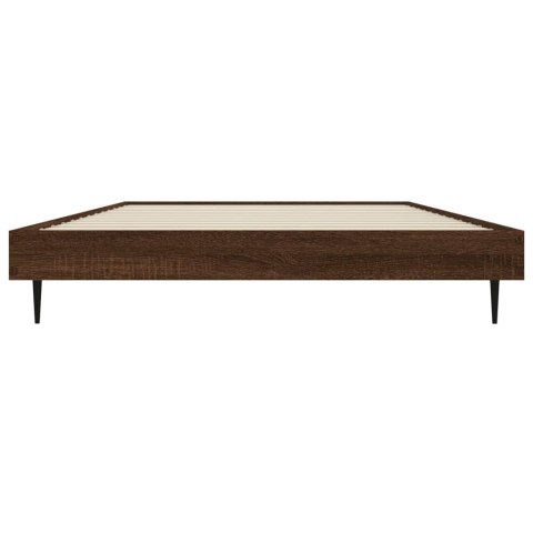 Rama łóżka, brązowy dąb, 90x190 cm, materiał drewnopochodny