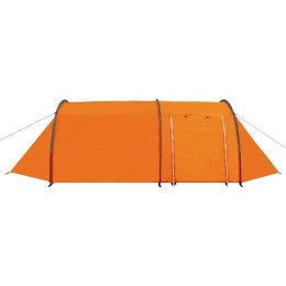 Namiot turystyczny 4-osobowy, szaro-pomarańczowy