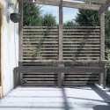 2-osobowa ławka ogrodowa, szara, 203,5x44x45 cm, drewno sosnowe