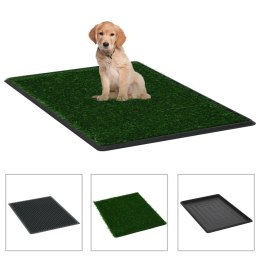 Toaleta dla zwierząt z tacą i sztuczną trawą, zieleń, 76x51x3cm