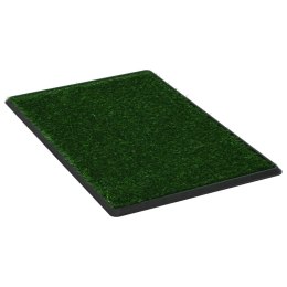 Toaleta dla zwierząt z tacą i sztuczną trawą, zieleń, 76x51x3cm