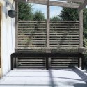 2-osobowa ławka ogrodowa, czarna, 203,5x44x45 cm, sosnowa
