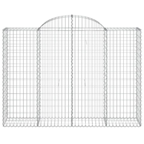 Kosze gabionowe, 2 szt, 200x50x140/160 cm, galwanizowane żelazo